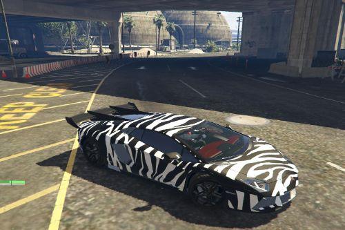 Lamborghini Aventador Zebra Skin
